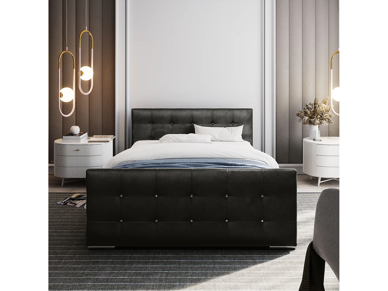 Bedante Polsterbett DAST 180x200cm, Bettkasten, Doppelbett, Bett, Bettkasten, Schlafzimmer, Stauraum, Polsterbett, Kontinentalbett, , Boxspringbett, Chrome