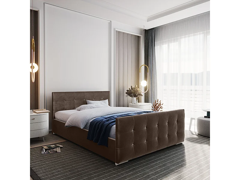 Bedante Polsterbett DAST 180x200cm, Bettkasten, Doppelbett, Bett, Bettkasten, Schlafzimmer, Stauraum, Polsterbett, Kontinentalbett, , Boxspringbett, Chrome