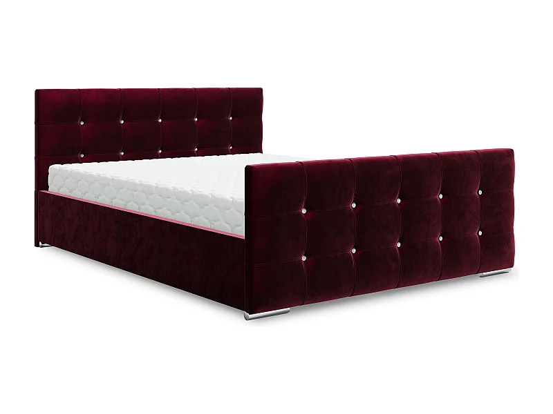 Bedante Polsterbett DAST 140x200cm, Bettkasten, Doppelbett, Bett, Bettkasten, Schlafzimmer, Stauraum, Polsterbett, Kontinentalbett, , Boxspringbett, Chrome