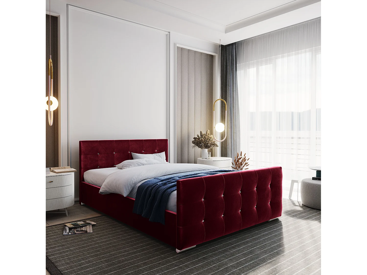 Bedante Polsterbett DAST 180x200cm, Bettkasten, Doppelbett, Bett, Bettkasten, Schlafzimmer, Stauraum, Polsterbett, Kontinentalbett, , Boxspringbett, Chrome