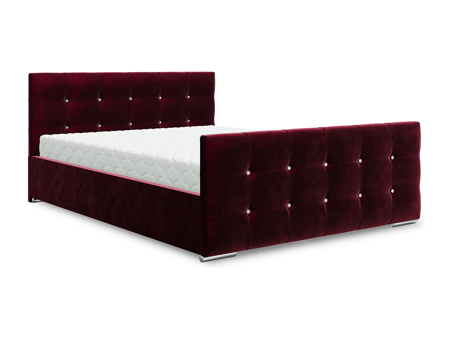 Bedante Polsterbett DAST 180x200cm, Bettkasten, Doppelbett, Bett, Bettkasten, Schlafzimmer, Stauraum, Polsterbett, Kontinentalbett, , Boxspringbett, Chrome