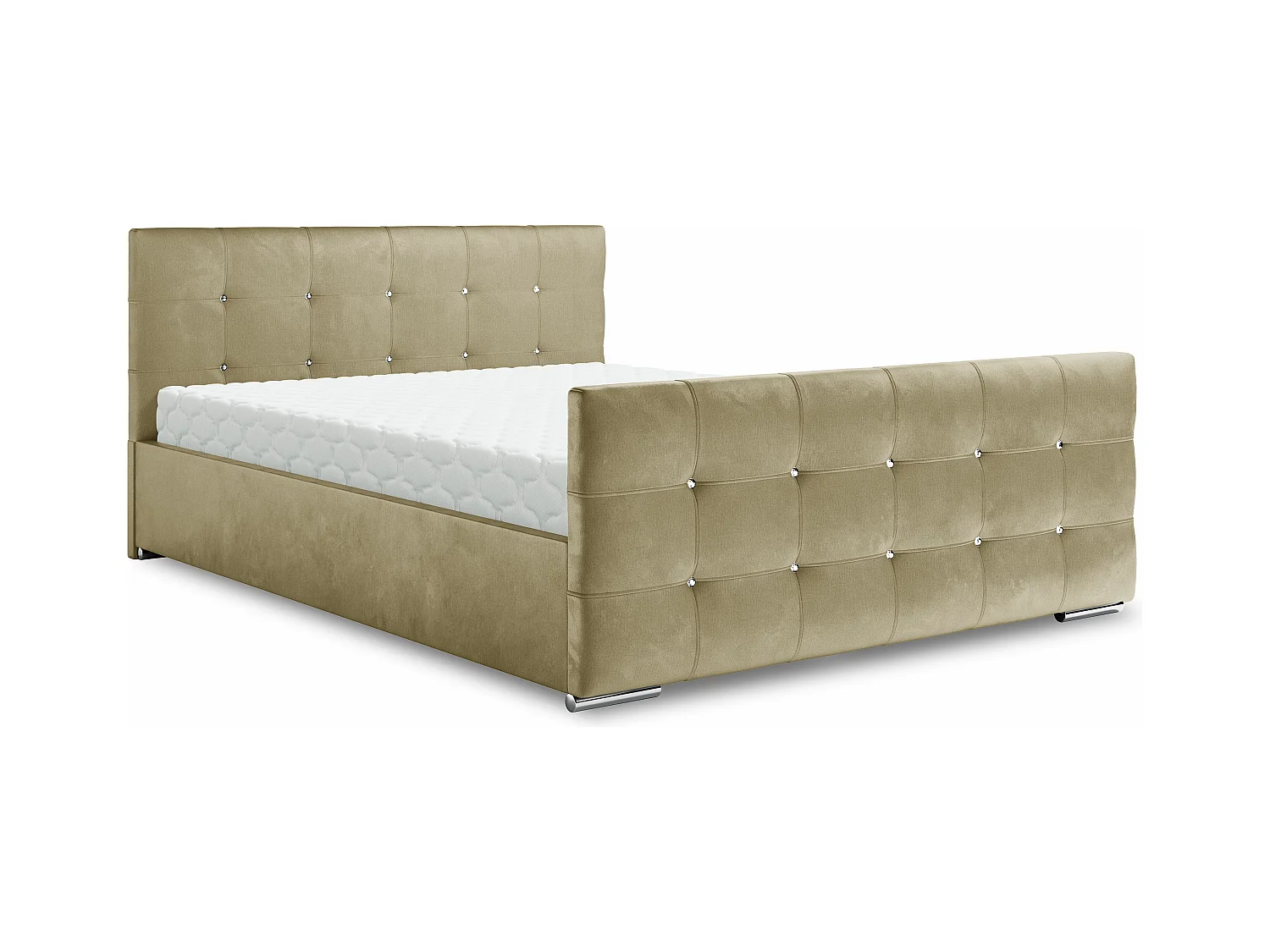 Bedante Polsterbett DAST 140x200cm, Bettkasten, Doppelbett, Bett, Bettkasten, Schlafzimmer, Stauraum, Polsterbett, Kontinentalbett, , Boxspringbett, Chrome