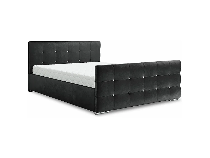 Bedante Polsterbett DAST 160x200cm, Bettkasten, Doppelbett, Bett, Bettkasten, Schlafzimmer, Stauraum, Polsterbett, Kontinentalbett, , Boxspringbett, Chrome