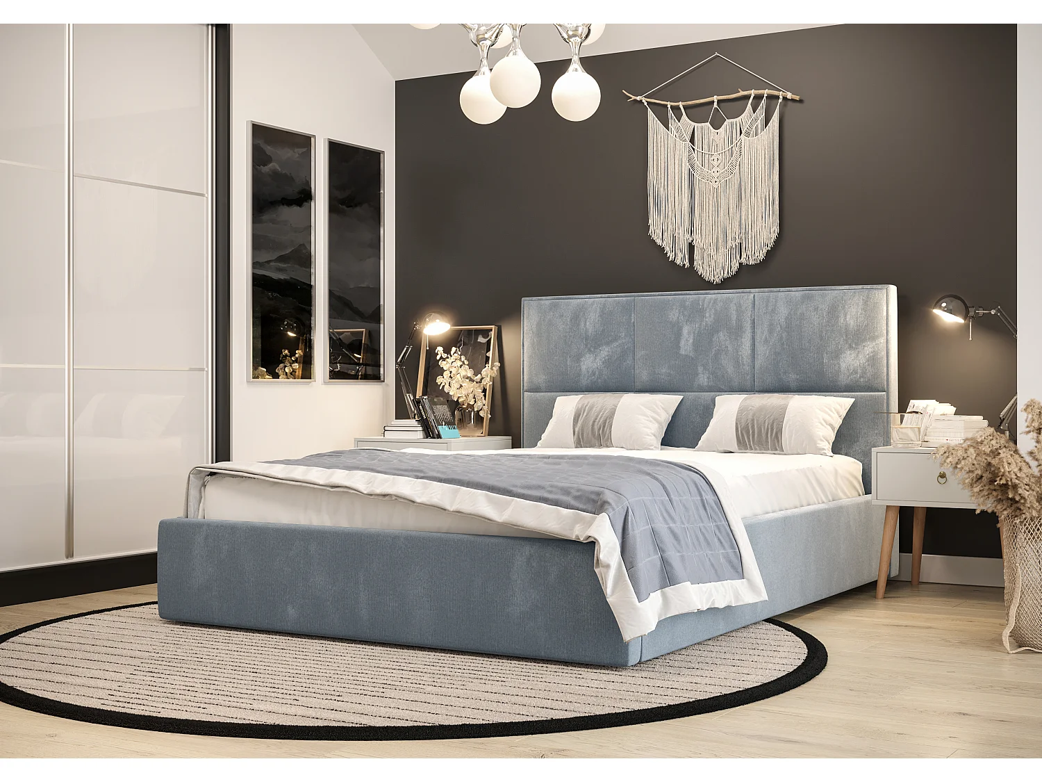 Bedante Polsterbett ELGA 180x200cm, Bettkasten, Doppelbett, Hotelbett, Matratze, Bettkasten, Schlafzimmer, Stauraum, Kontinentalbett, Boxspringbett