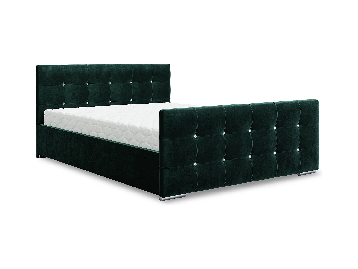 Bedante Polsterbett DAST 140x200cm, Bettkasten, Doppelbett, Bett, Bettkasten, Schlafzimmer, Stauraum, Polsterbett, Kontinentalbett, , Boxspringbett, Chrome