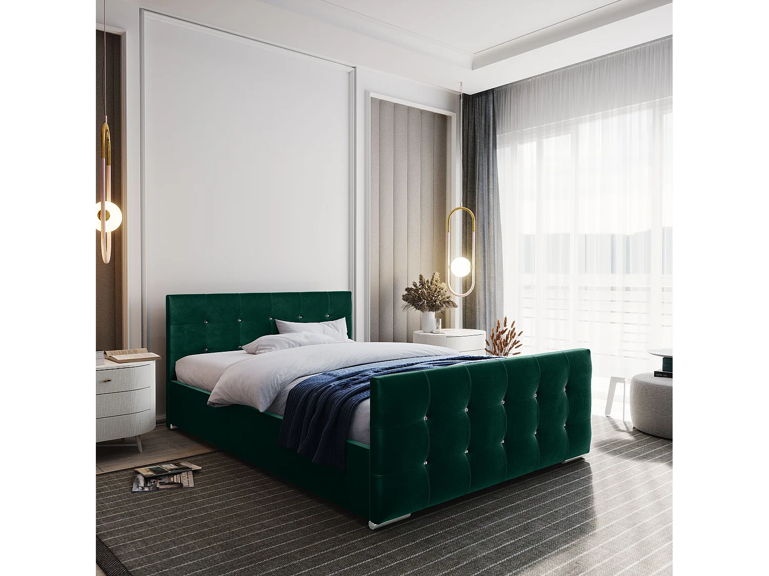 Bedante Polsterbett DAST 140x200cm, Bettkasten, Doppelbett, Bett, Bettkasten, Schlafzimmer, Stauraum, Polsterbett, Kontinentalbett, , Boxspringbett, Chrome