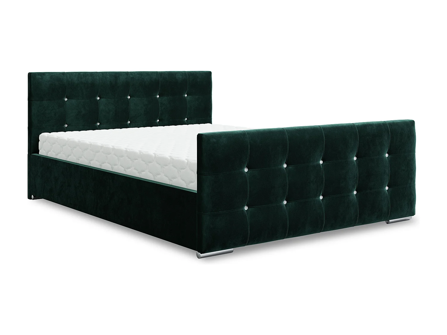 Bedante Polsterbett DAST 140x200cm, Bettkasten, Doppelbett, Bett, Bettkasten, Schlafzimmer, Stauraum, Polsterbett, Kontinentalbett, , Boxspringbett, Chrome