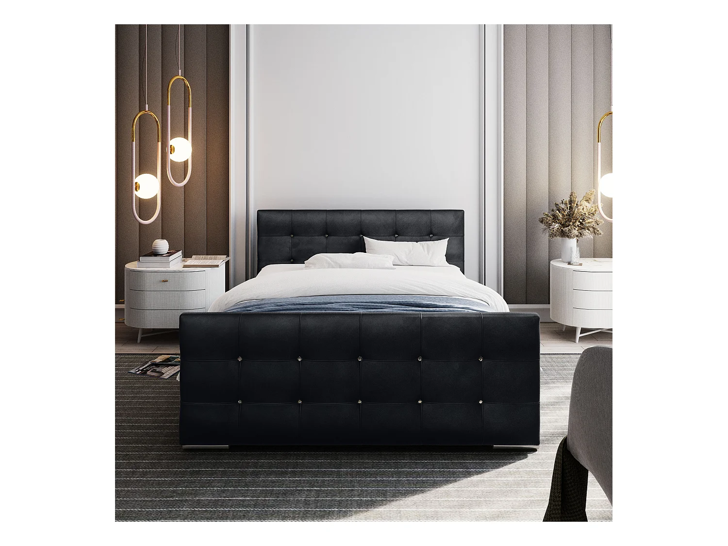 Bedante Polsterbett DAST 140x200cm, Bettkasten, Doppelbett, Bett, Bettkasten, Schlafzimmer, Stauraum, Polsterbett, Kontinentalbett, , Boxspringbett, Chrome