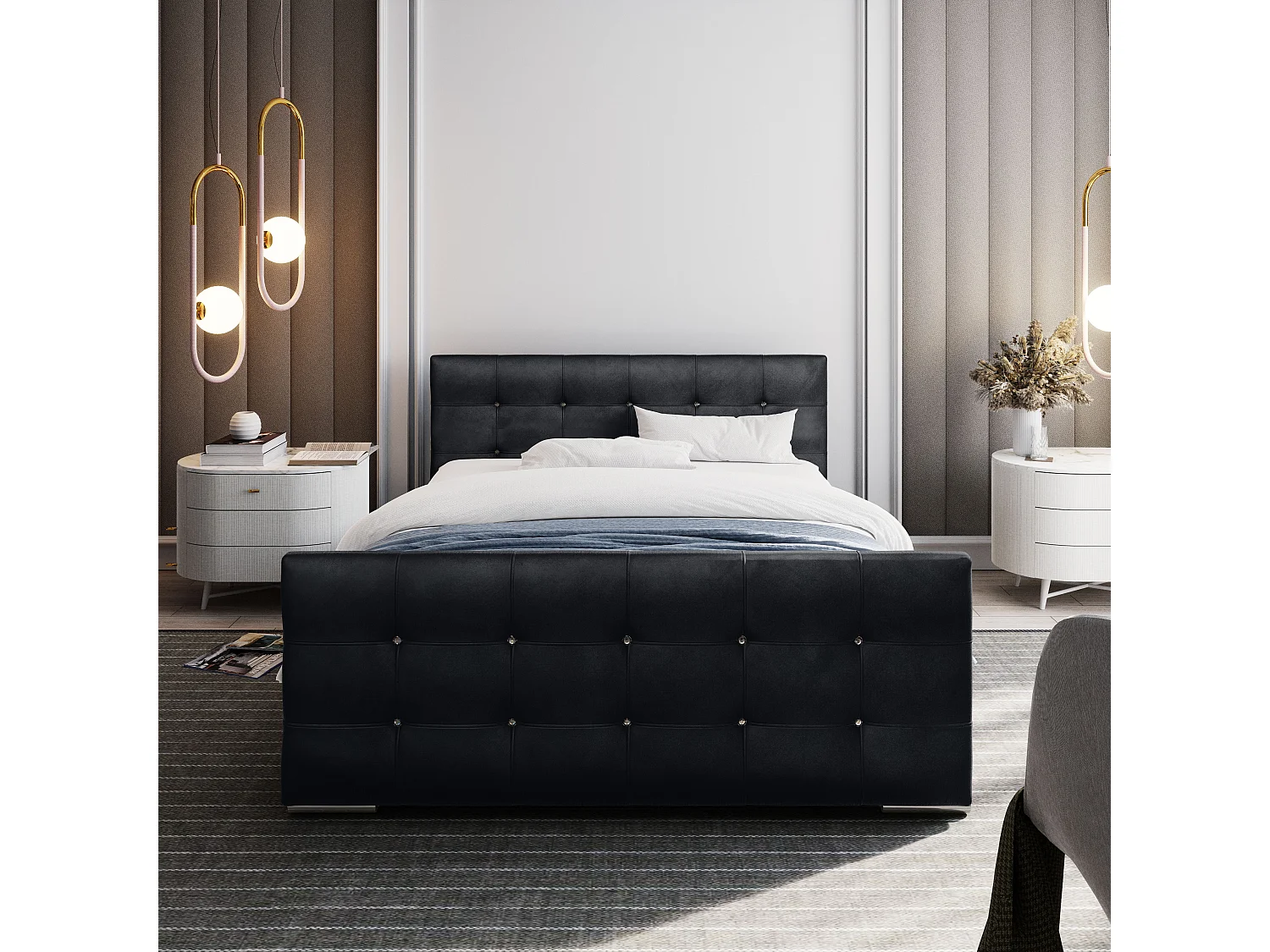 Bedante Polsterbett DAST 140x200cm, Bettkasten, Doppelbett, Bett, Bettkasten, Schlafzimmer, Stauraum, Polsterbett, Kontinentalbett, , Boxspringbett, Chrome