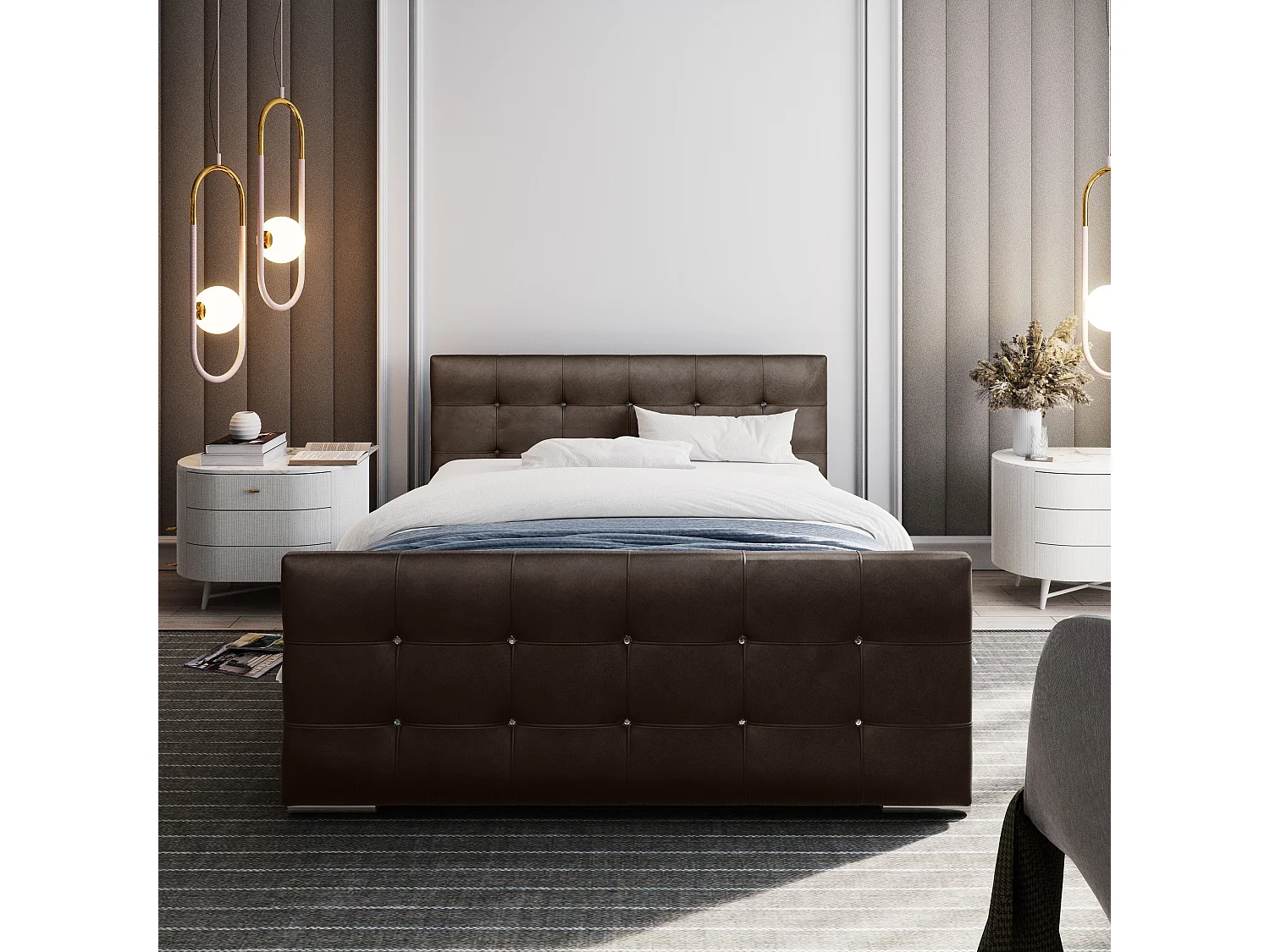 Bedante Polsterbett DAST 160x200cm, Bettkasten, Doppelbett, Bett, Bettkasten, Schlafzimmer, Stauraum, Polsterbett, Kontinentalbett, , Boxspringbett, Chrome