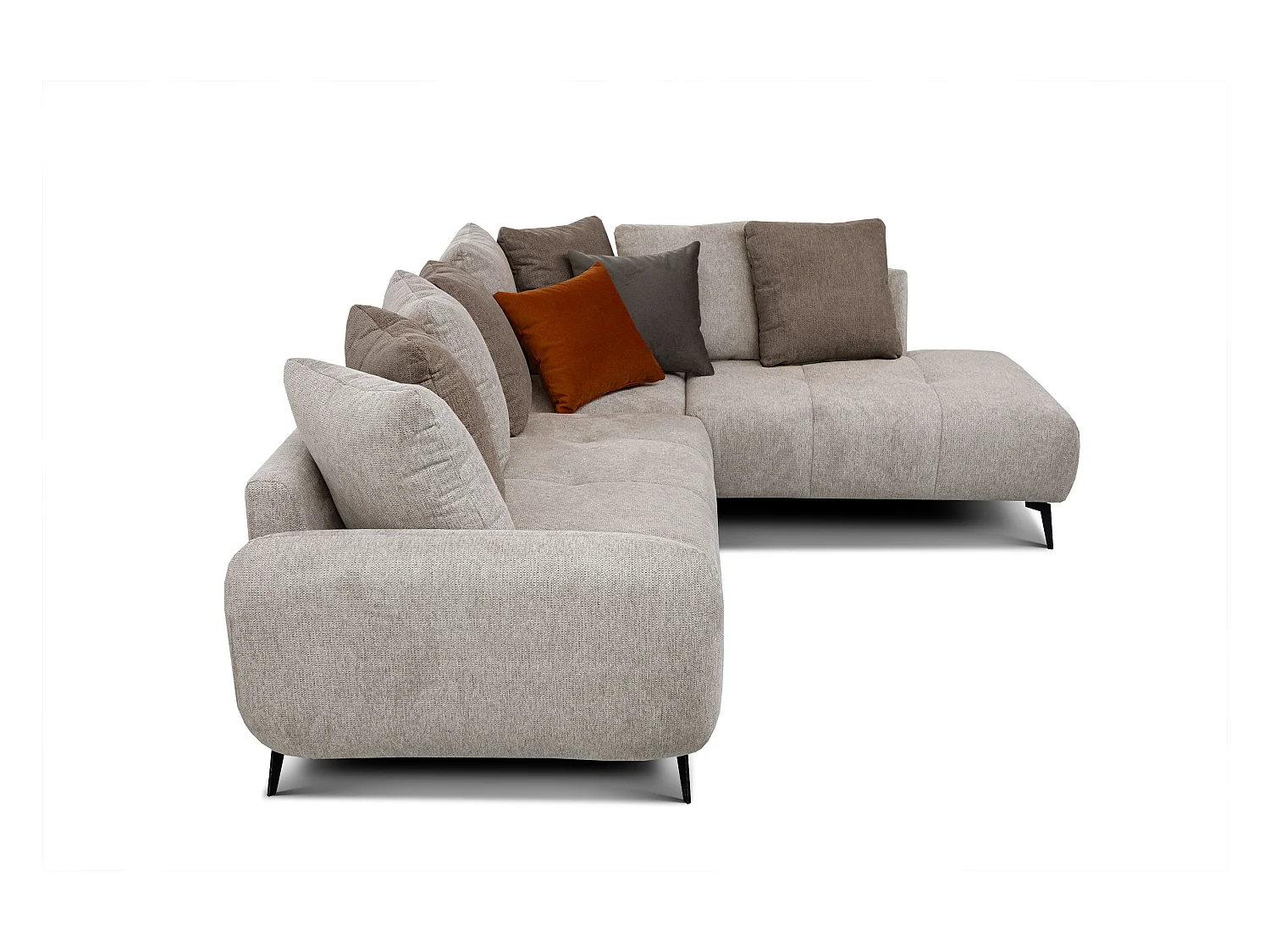 EVENTO Ecksofa 5-Sitzer rechts, beige