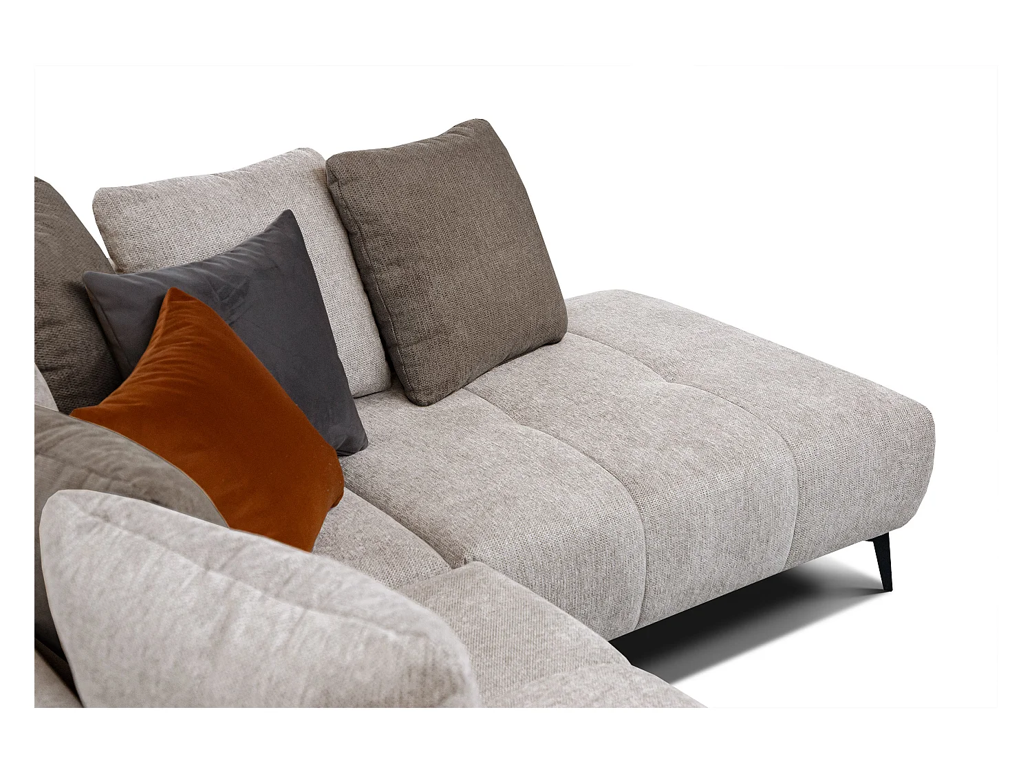 EVENTO Ecksofa 5-Sitzer rechts, beige