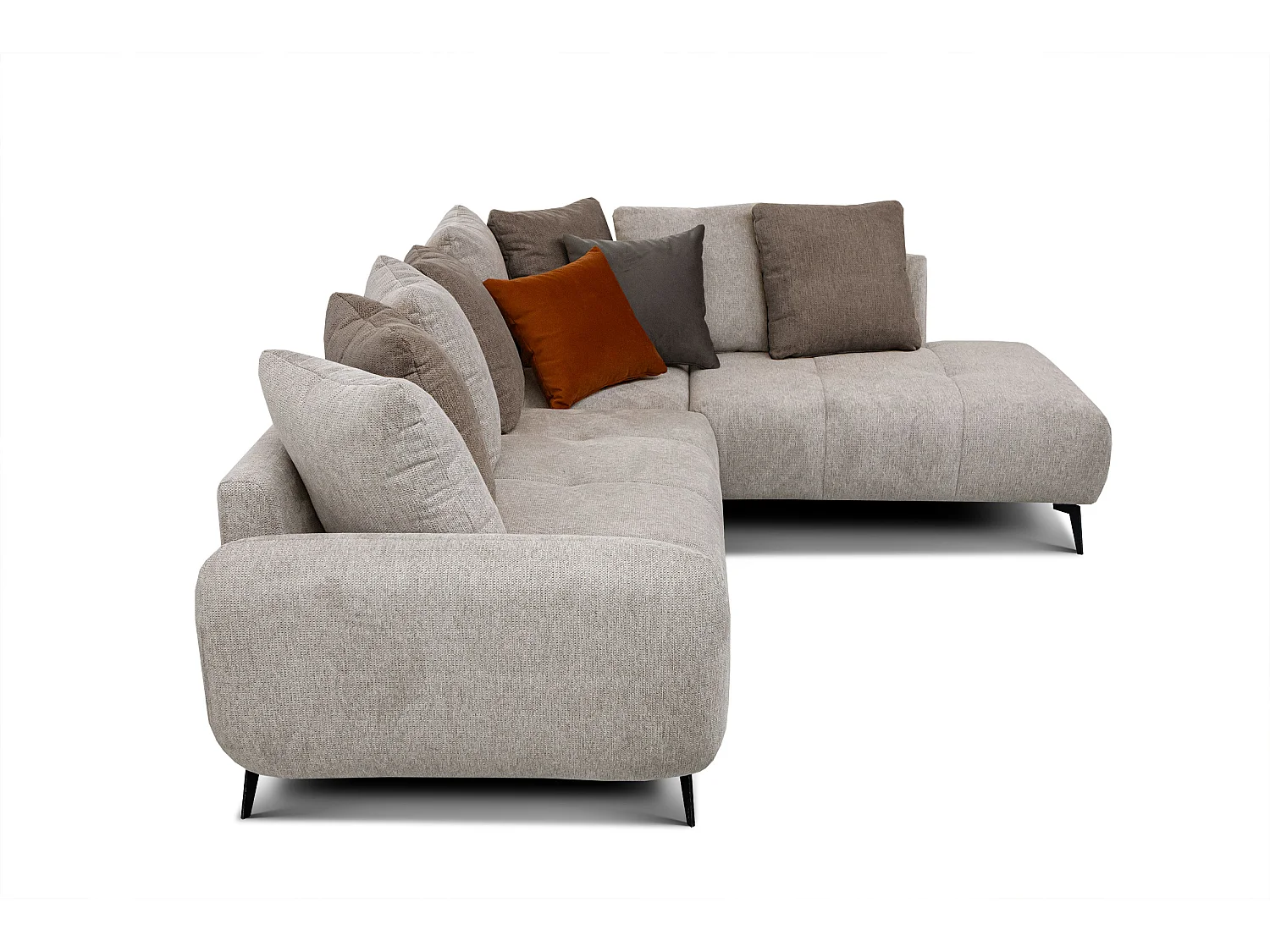 EVENTO Ecksofa 5-Sitzer rechts, beige