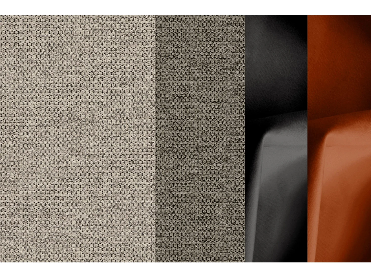 Canapé d'angle droit 5 places tissu beige - EVENTO