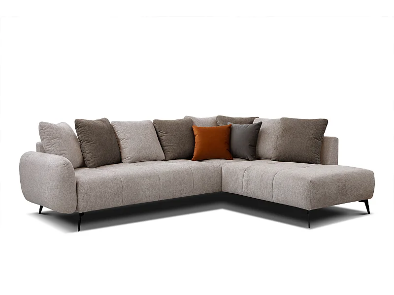 EVENTO Ecksofa 5-Sitzer rechts, beige