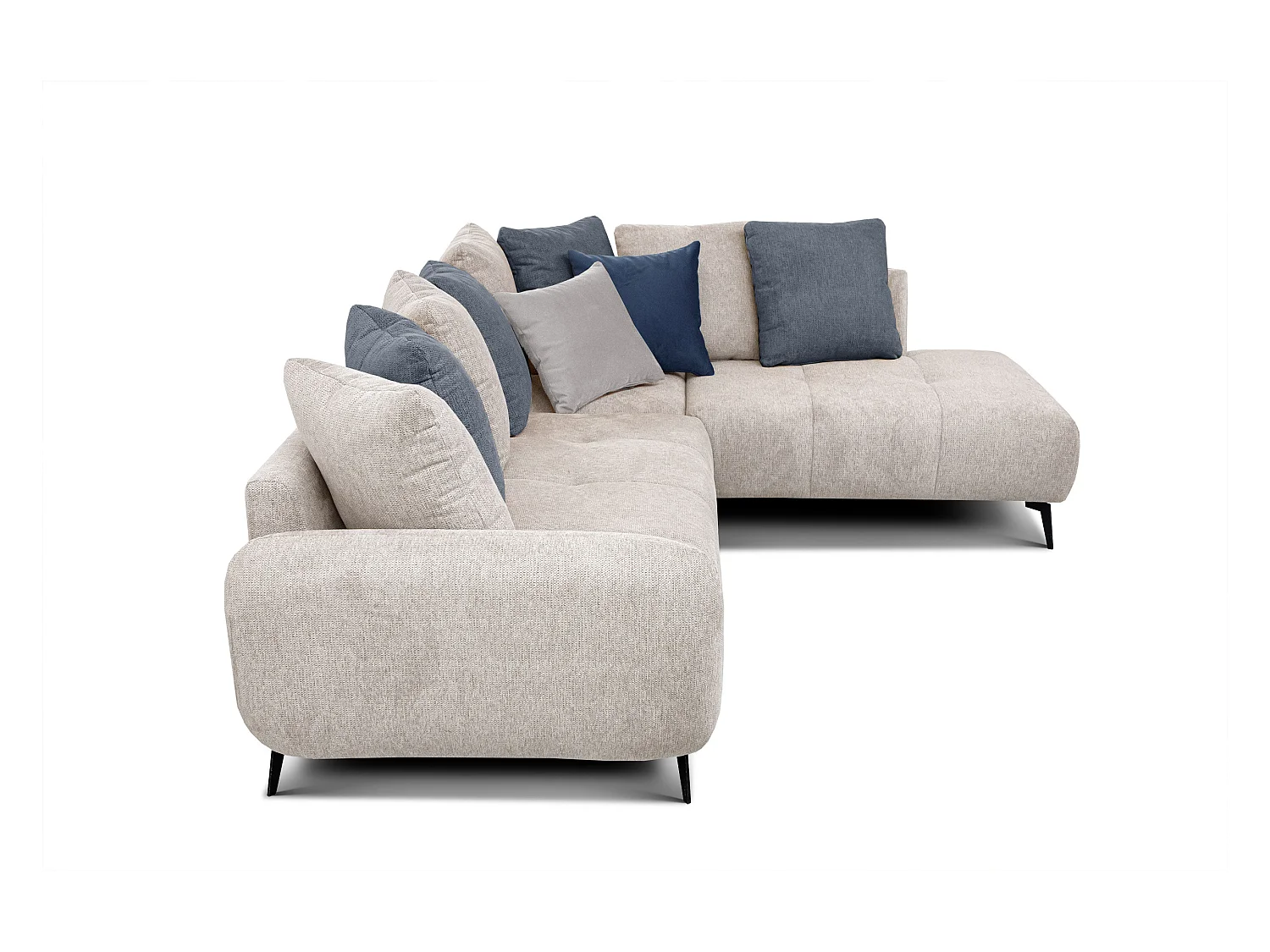 EVENTO Ecksofa 5-Sitzer rechts, creme