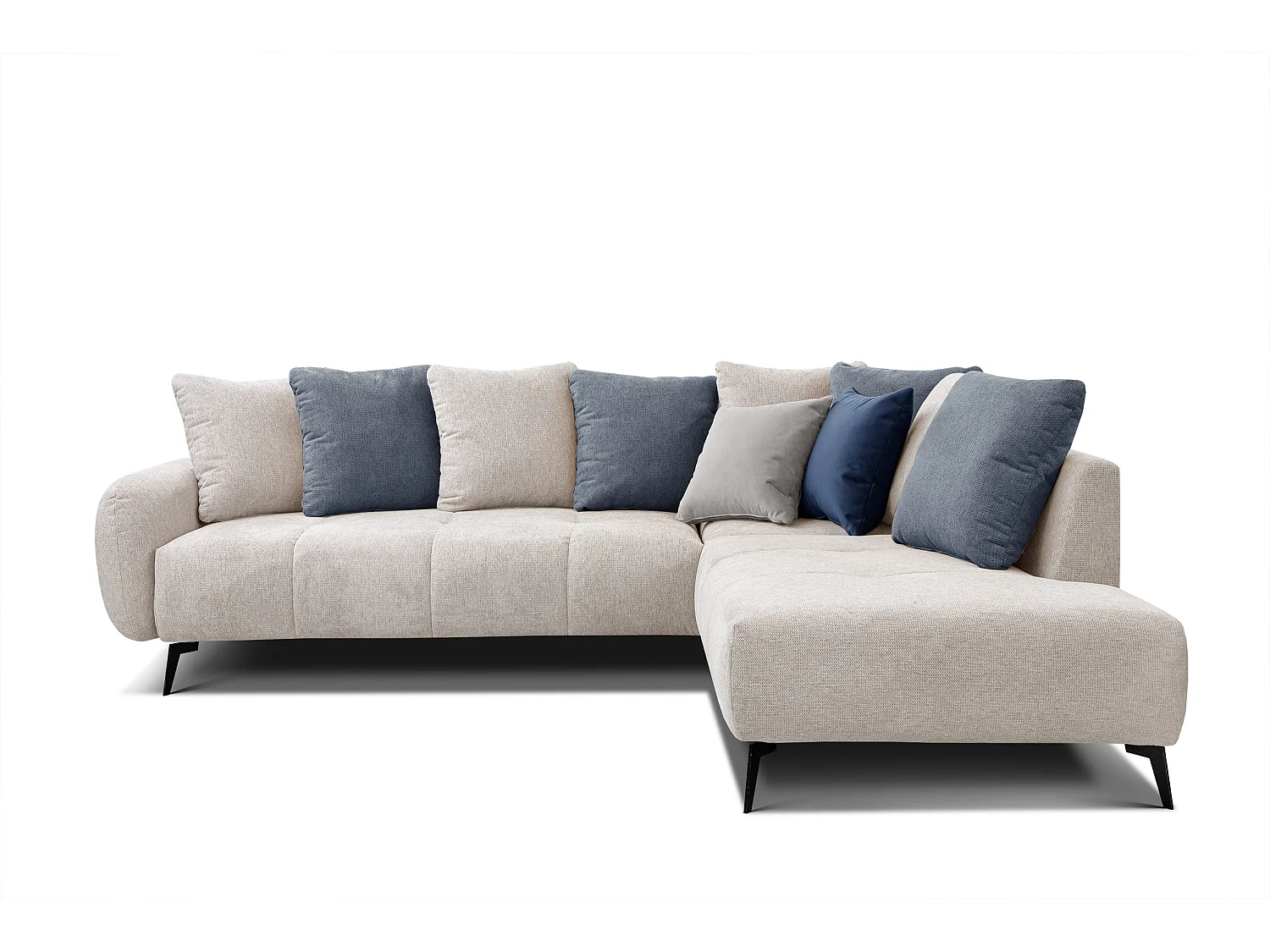 EVENTO Ecksofa 5-Sitzer rechts, creme