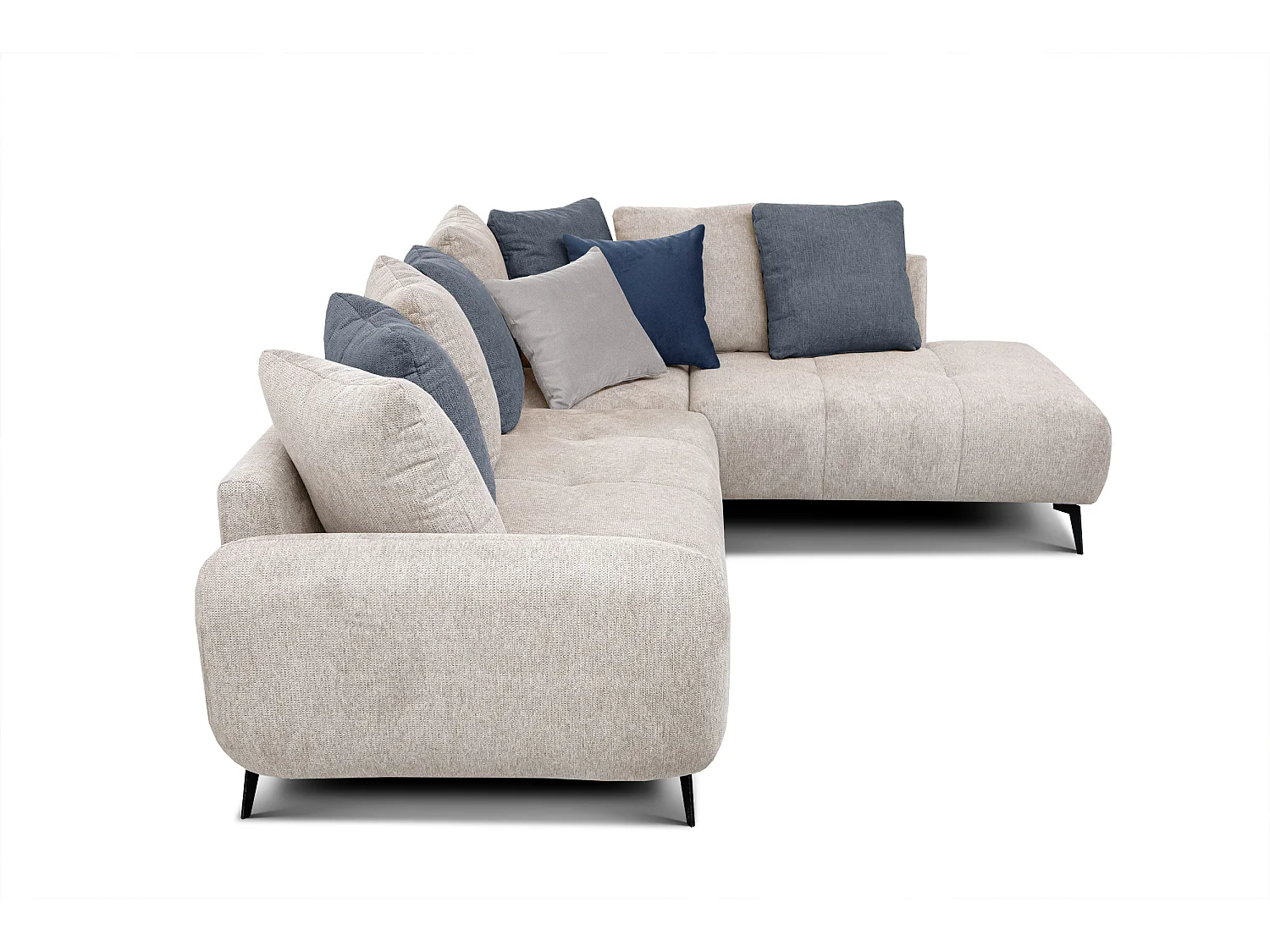 EVENTO Ecksofa 5-Sitzer rechts, creme