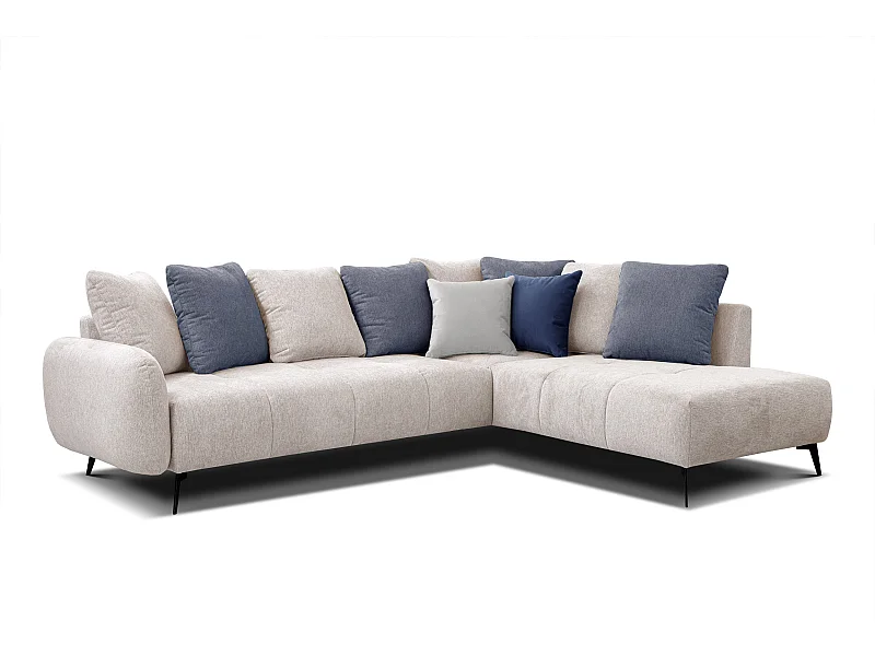 EVENTO Ecksofa 5-Sitzer rechts, creme