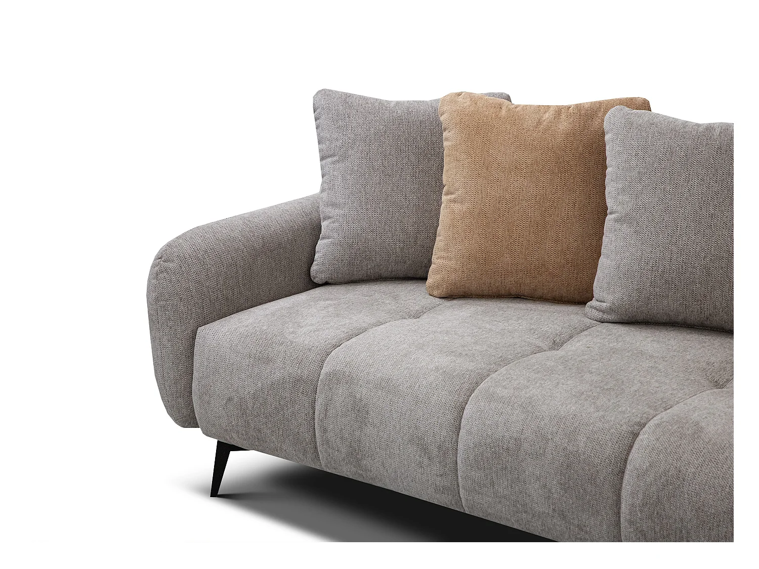 EVENTO Ecksofa 5-Sitzer rechts, platingrau