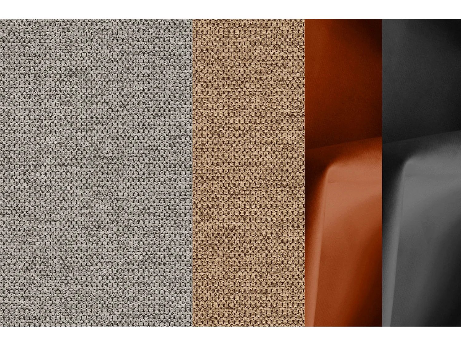 Canapé d'angle droit 5 places tissu gris chaud - EVENTO