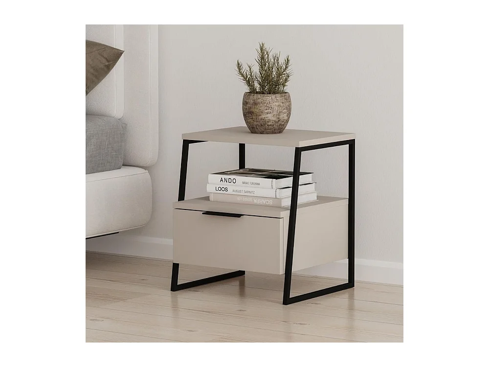 Comodino cashmere Pal 45x41x50 cm – Stile Moderno e Funzionalità in un Design Raffinato