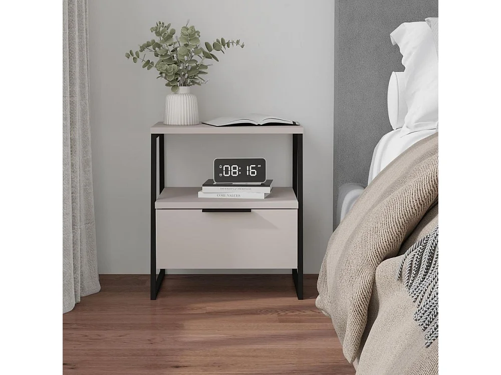 Comodino cashmere Pal 45x41x50 cm – Stile Moderno e Funzionalità in un Design Raffinato