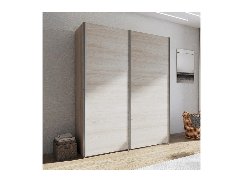 Armadio 2 ante scorrevoli olmo perla Corrent 180x56,7x218,6H