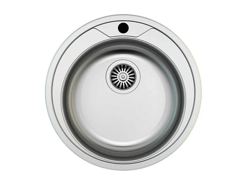 Lavello rotondo incasso per cucina SA02 inox diametro 51 cm