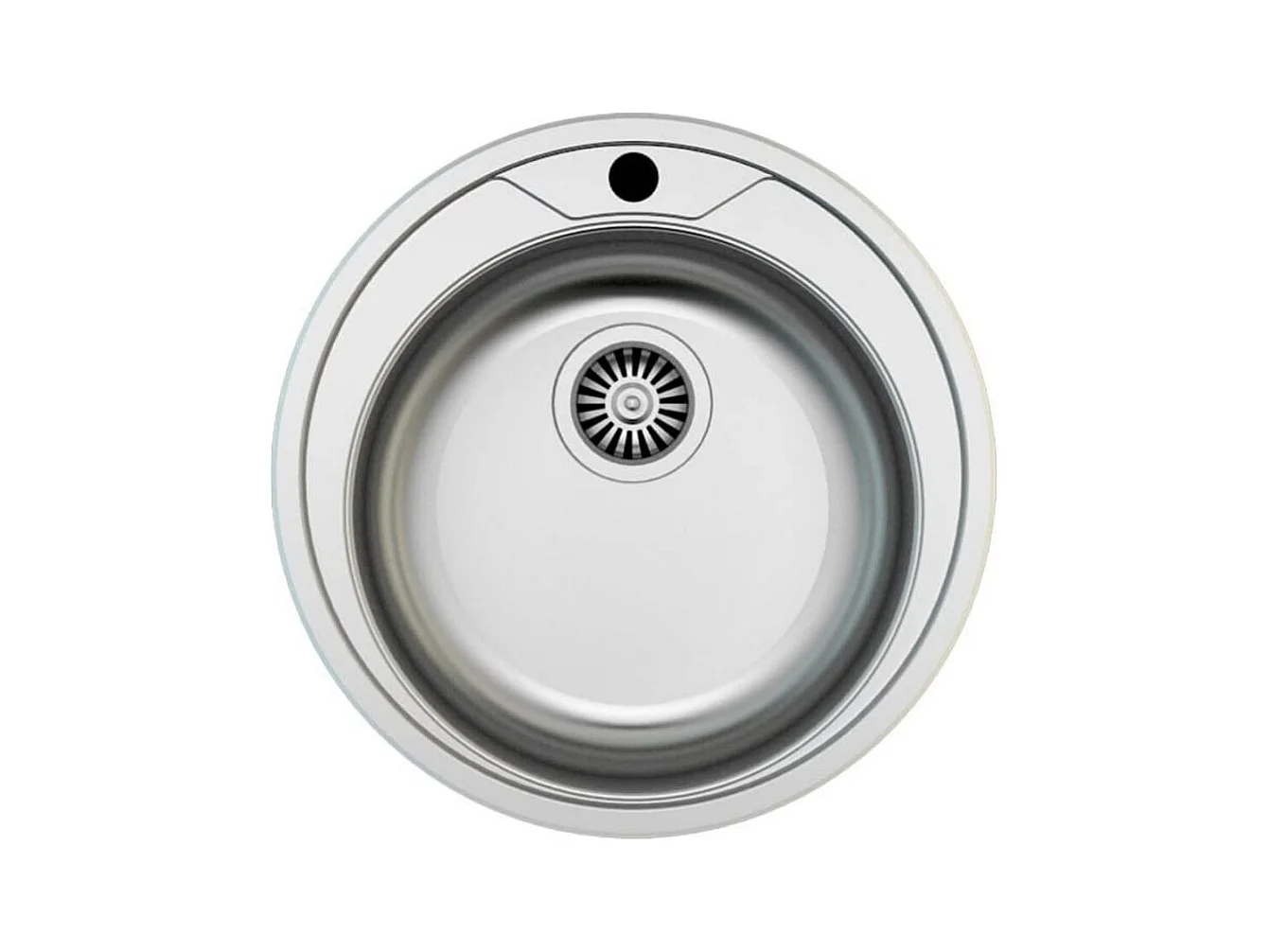 Lavello rotondo incasso per cucina SA02 inox diametro 51 cm