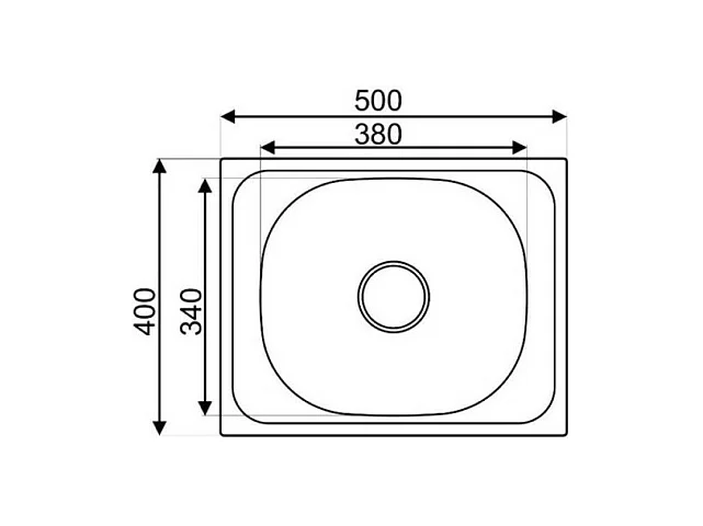 Lavello incasso monovasca acciaio inox N205AS 40x50