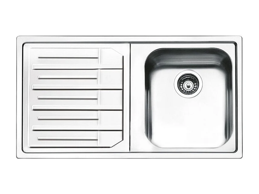 Lavello incasso 1 vasca e gocciolatoio sinistro 86x50 Smeg LP861S2 inox