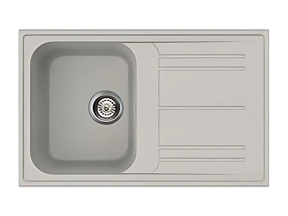 Lavello incasso 1 vasca e gocciolatoio reversibile 79x50 Smeg LZ791AL colore alluminio