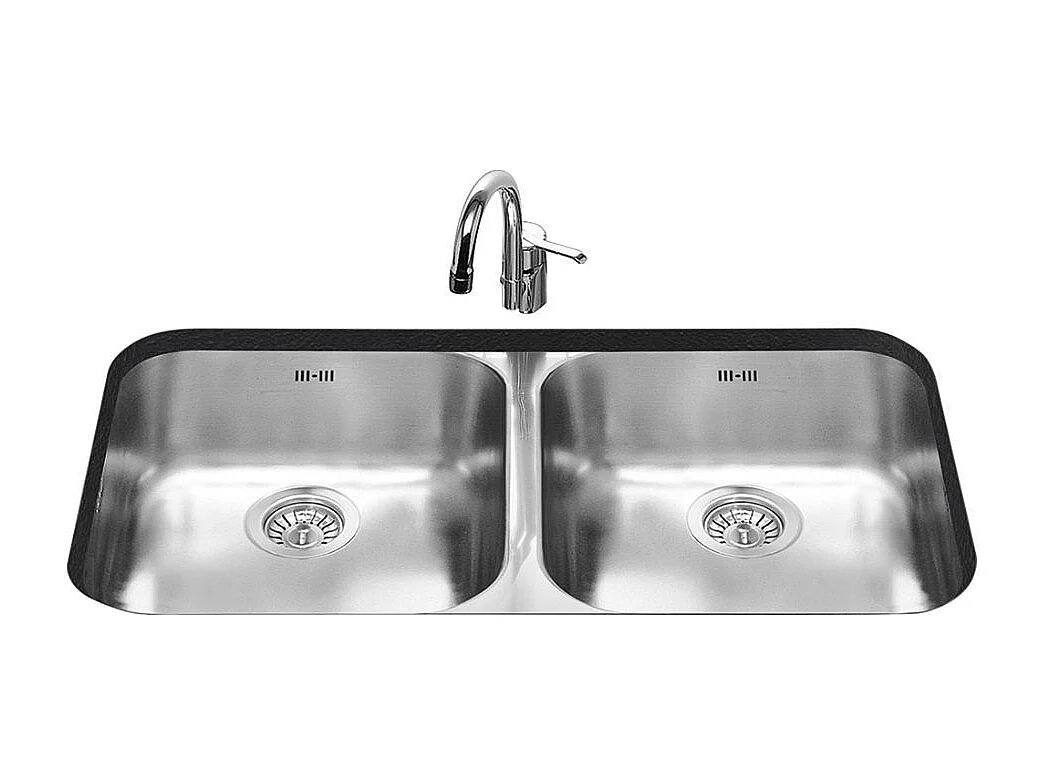 Lavello sottotop 2 vasche 76x45 Smeg UM3434 inox