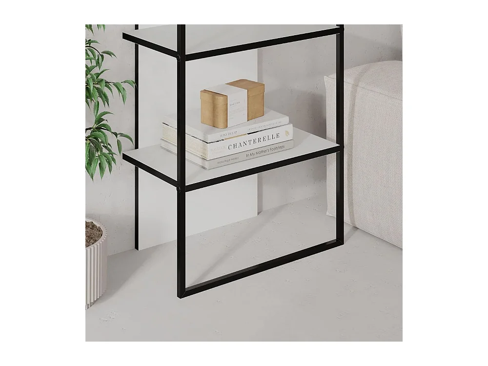 Libreria Archy 5 ripiani colore bianco 53x31.7x180H – Eleganza industriale e spazio funzionale