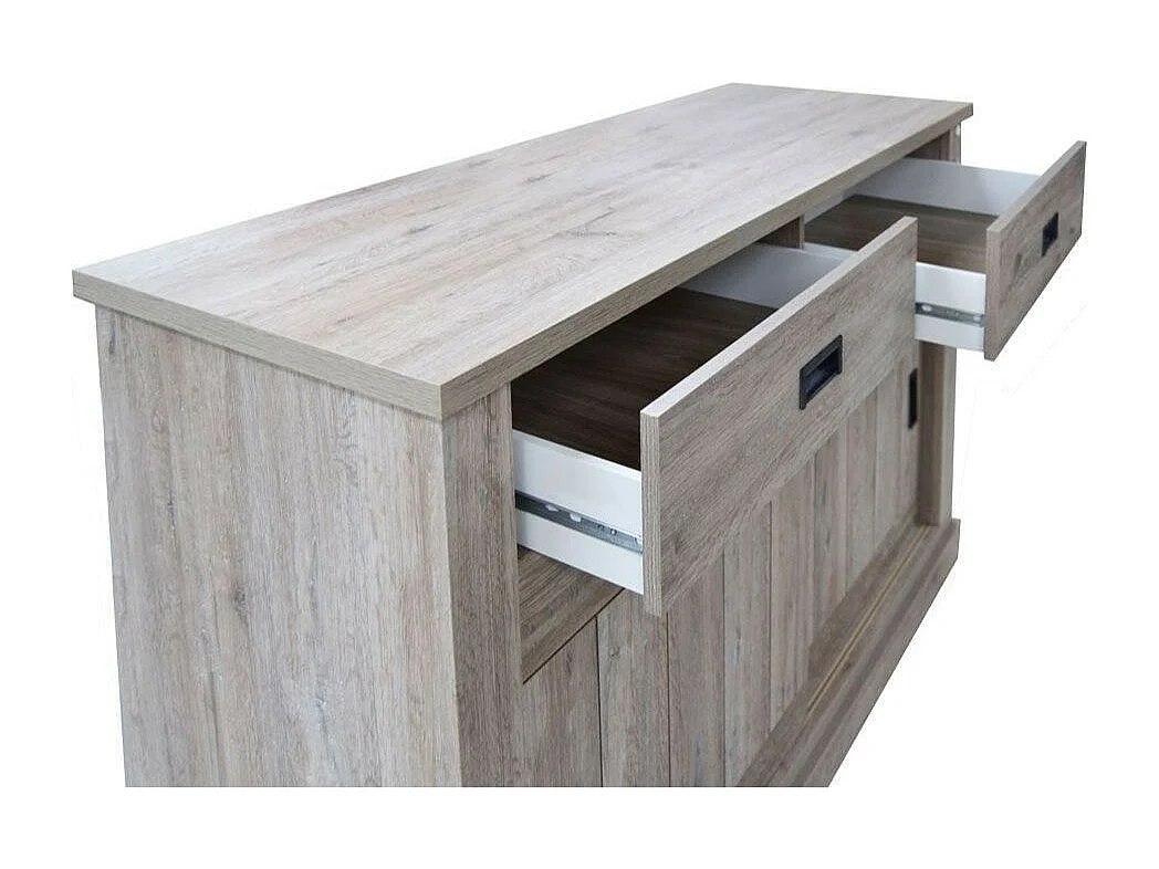 Madia colore ancona oak 2 cassetti e 2 ante scorrevoli Anthony52 149,9x49,8x95,5H stile shabby