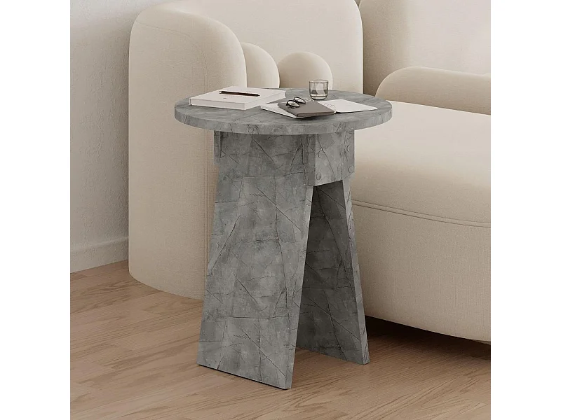 Tavolino da salotto Chen effetto marmo grigio – Eleganza minimalista per ogni ambiente