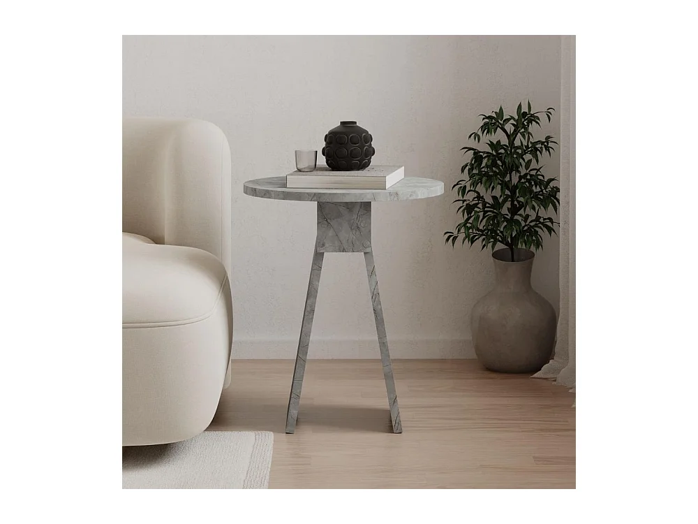 Tavolino da salotto Chen effetto marmo grigio – Eleganza minimalista per ogni ambiente