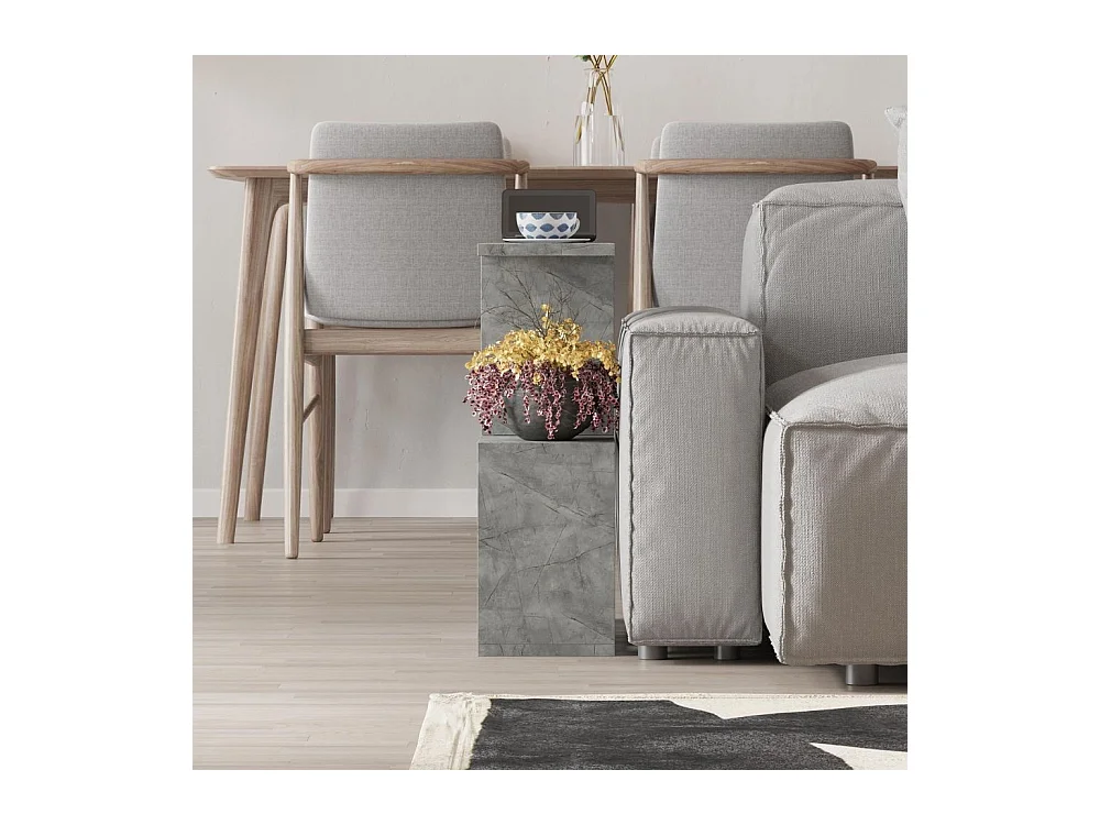 Tavolino da salotto grigio Homemania 60x19,5x60H – Design moderno e versatilità in un solo complemento d'arredo