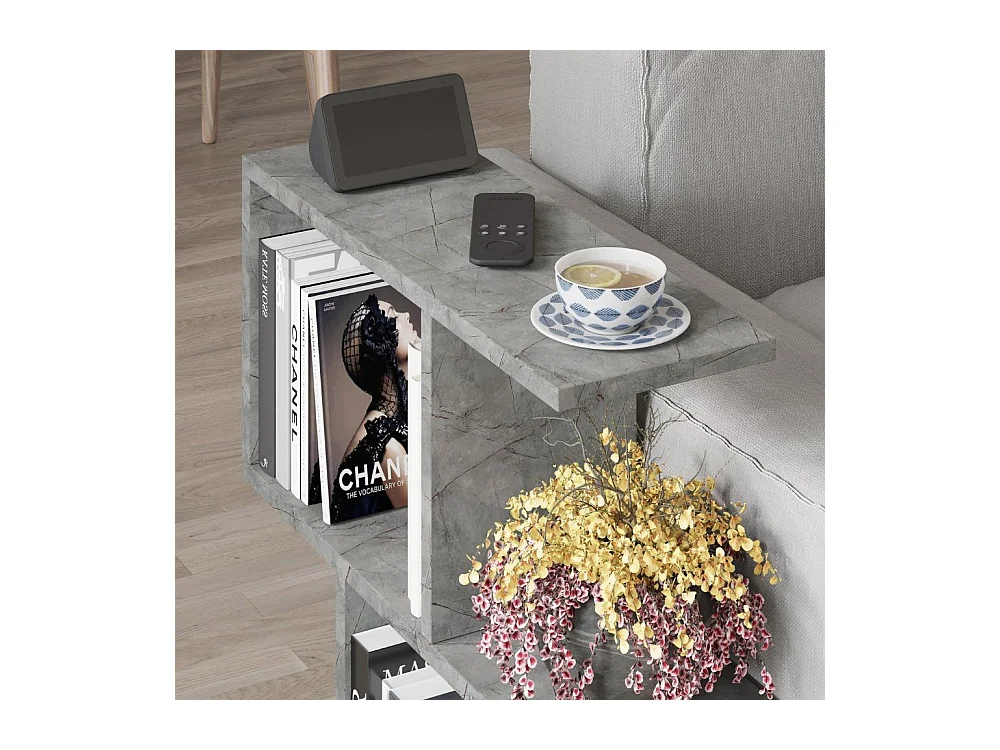 Tavolino da salotto grigio Homemania 60x19,5x60H – Design moderno e versatilità in un solo complemento d'arredo