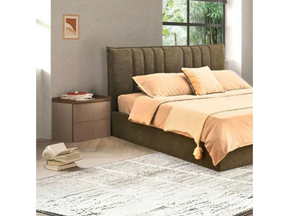 Camera da letto Quinn con letto contenitore colore bronzo e noce mercure