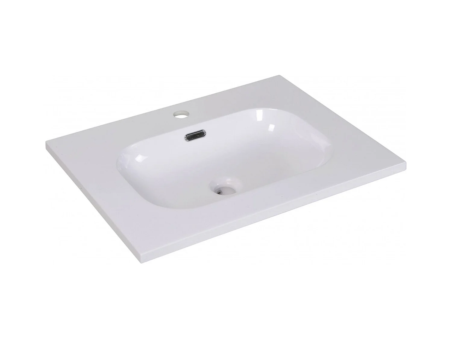 ENIO Mueble lavabo integrado 60cm blanco en resina sintética