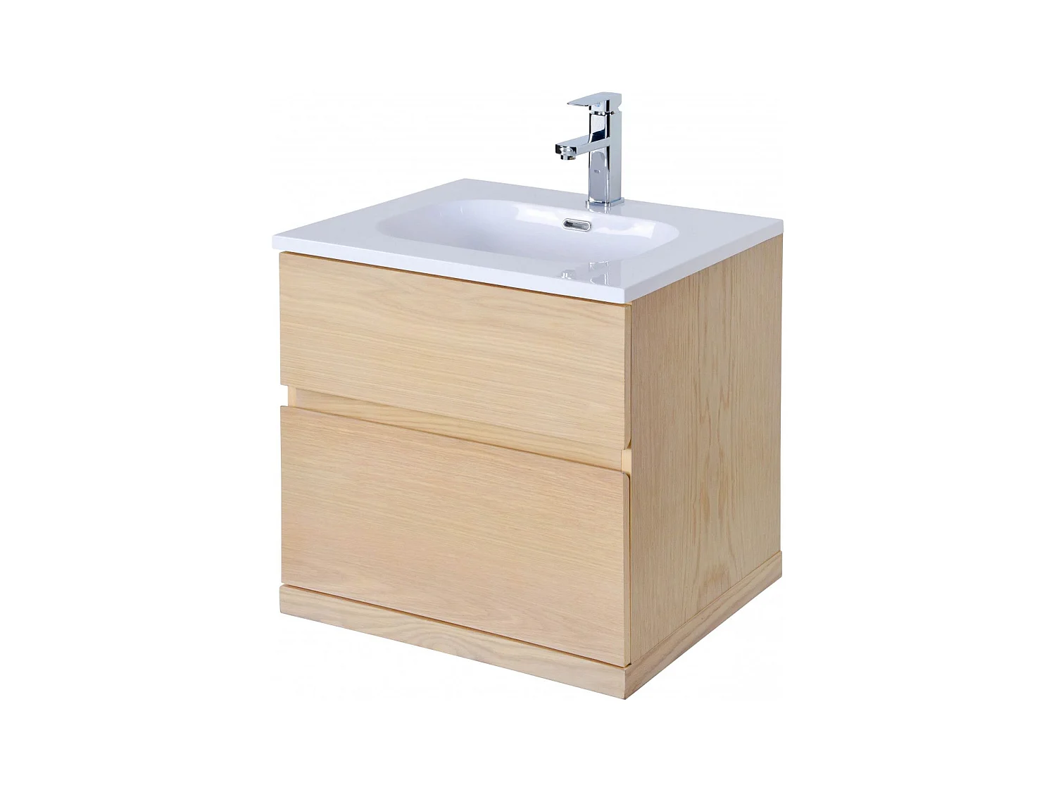ENIO Mueble lavabo integrado 60cm blanco en resina sintética