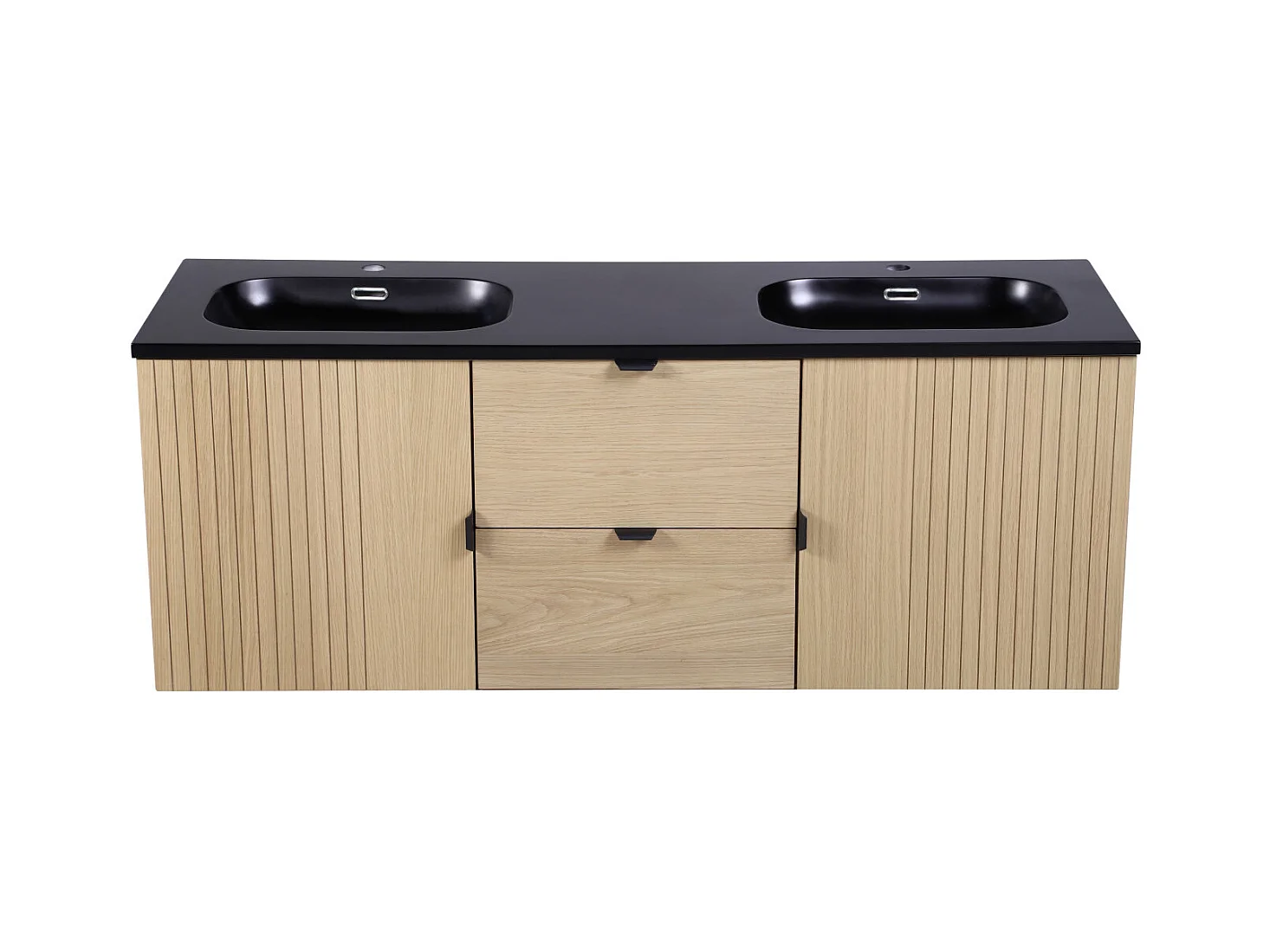 Mobile doppio lavabo integrato STUDIO in resina