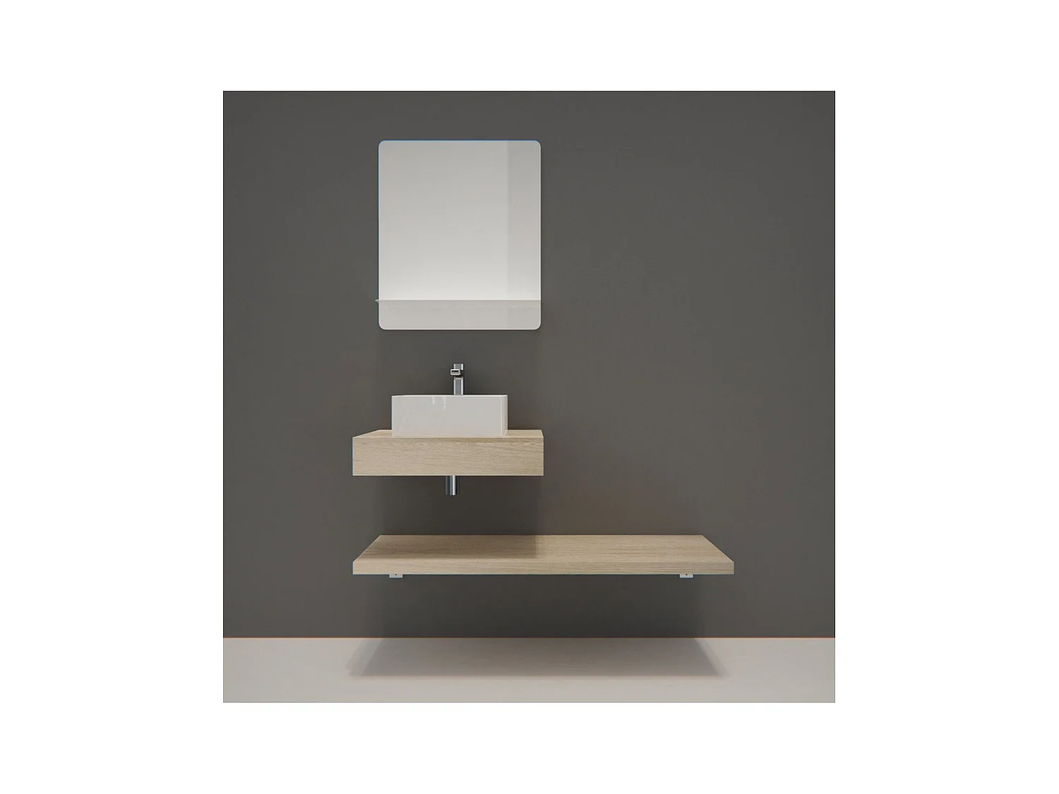 Einzelmöbel + Waschbecken + WILL-Spiegel