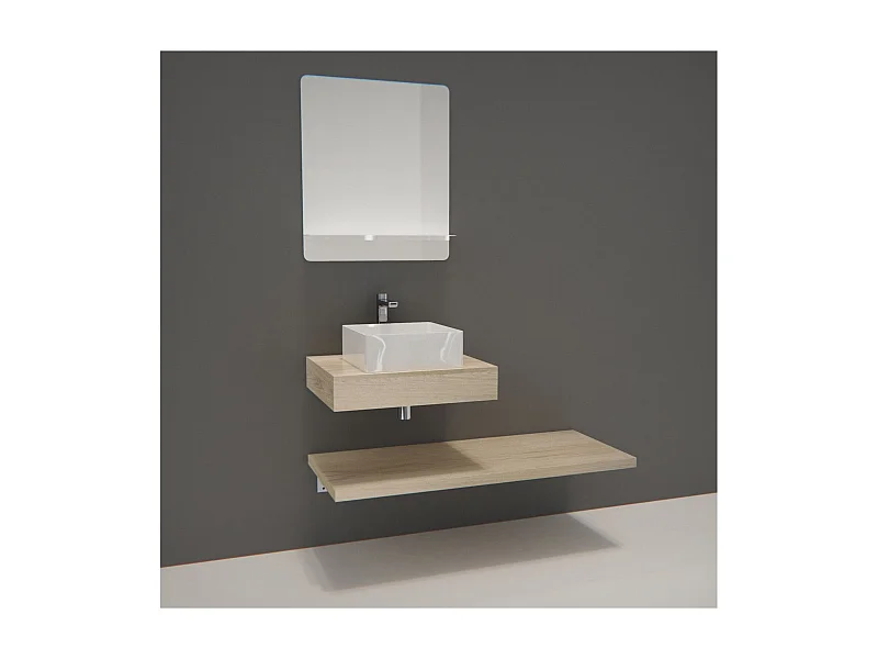 Enkele unit + wastafel + WILL spiegel