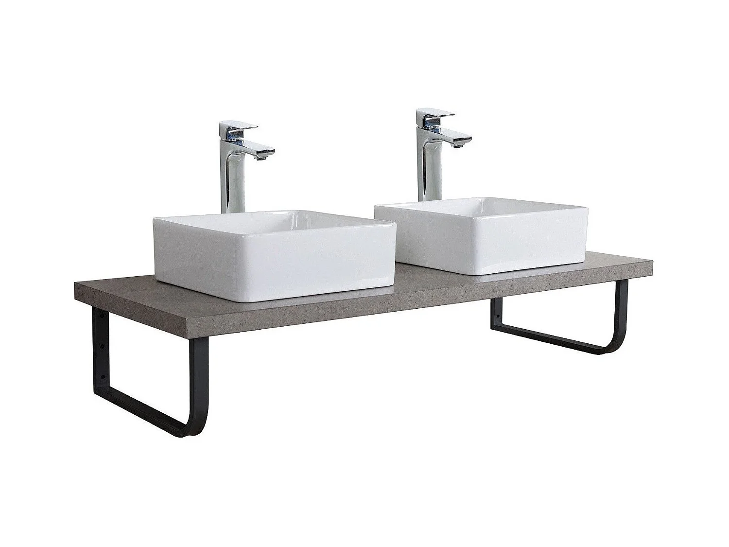 Hängende Waschtischplatte für Waschbecken - 120 cm - Dicke 3,8 cm WILL