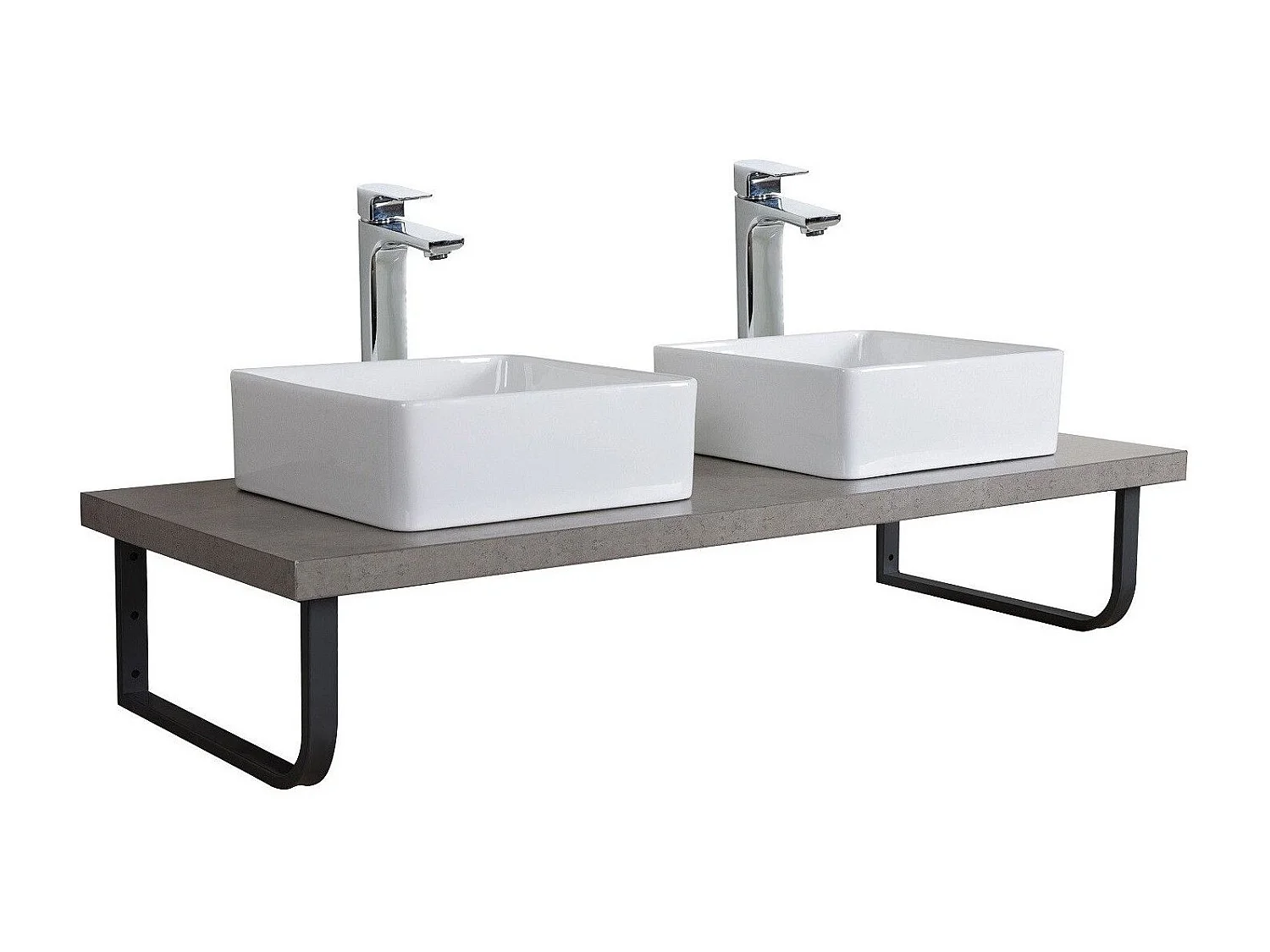 Hangend wastafelblad voor wastafel - 120 cm - Dikte 3,8 cm WILL