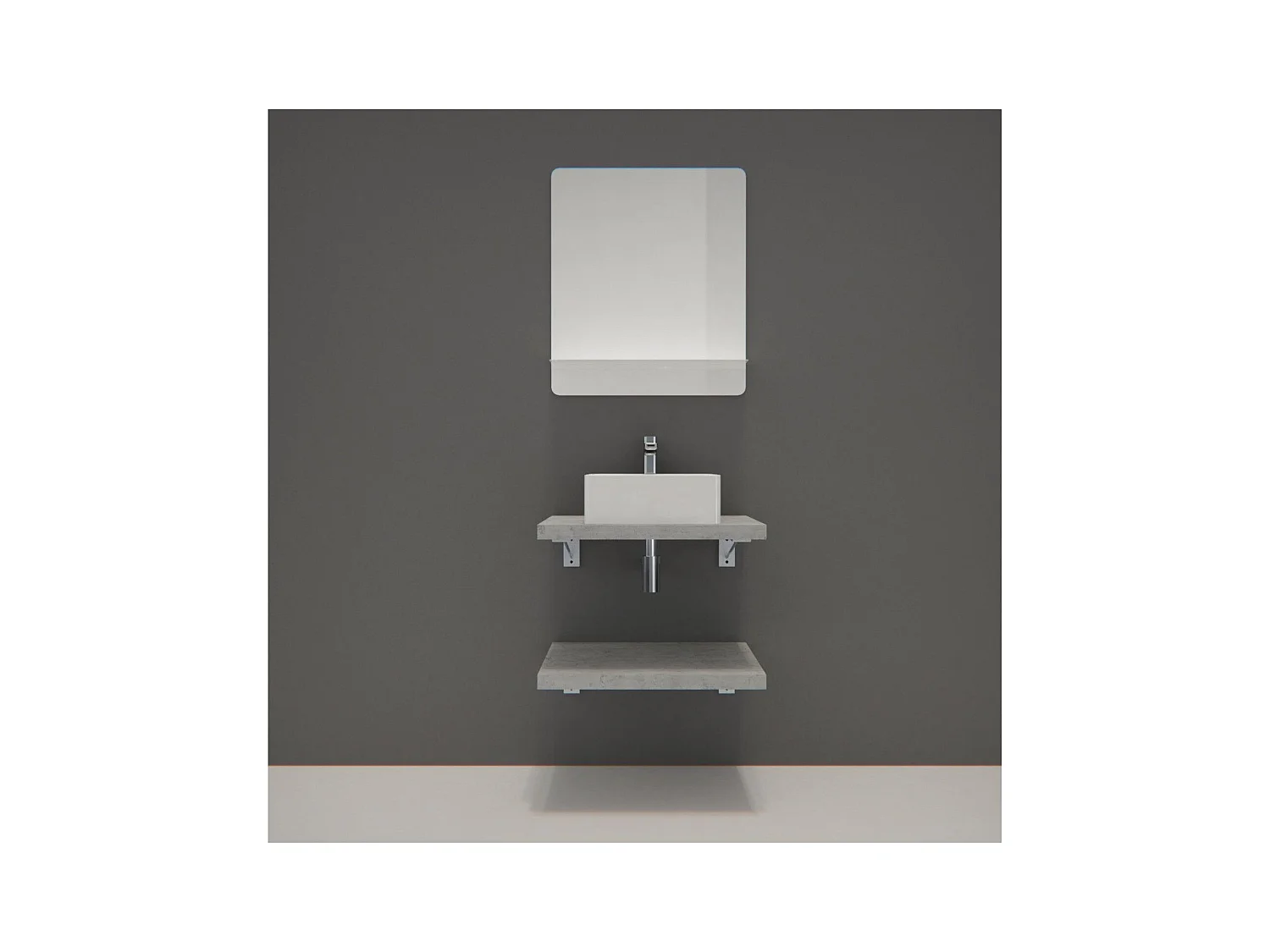 Einzelmöbel + Waschbecken + WILL-Spiegel