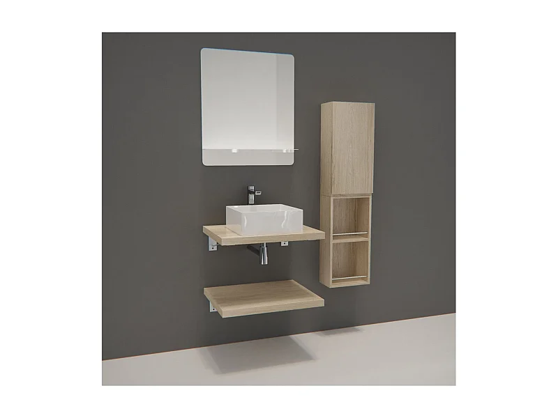 Enkele unit + wastafel + spiegel + WILL kolom